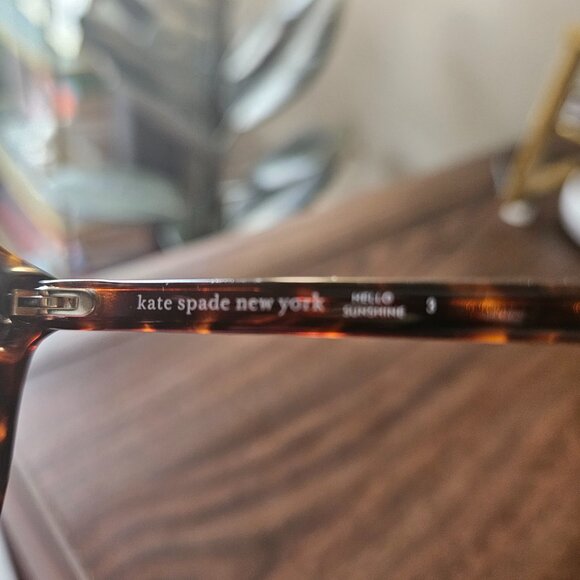 Kate Spade Hello Sunshine Round Cat Eye Tortoise Sunglasses - Picture 3 of 8